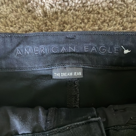 American Eagle Distressed Dream Jean Shorts Size 4 Black - Picture 3 of 5